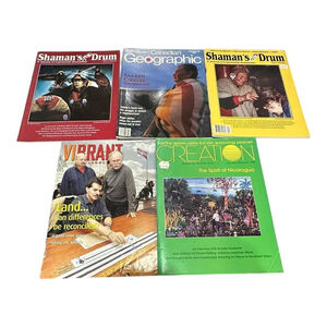 Mixed Magazine Lot 5 Shaman's Drum Creation Canadian Geographic Softcover Color